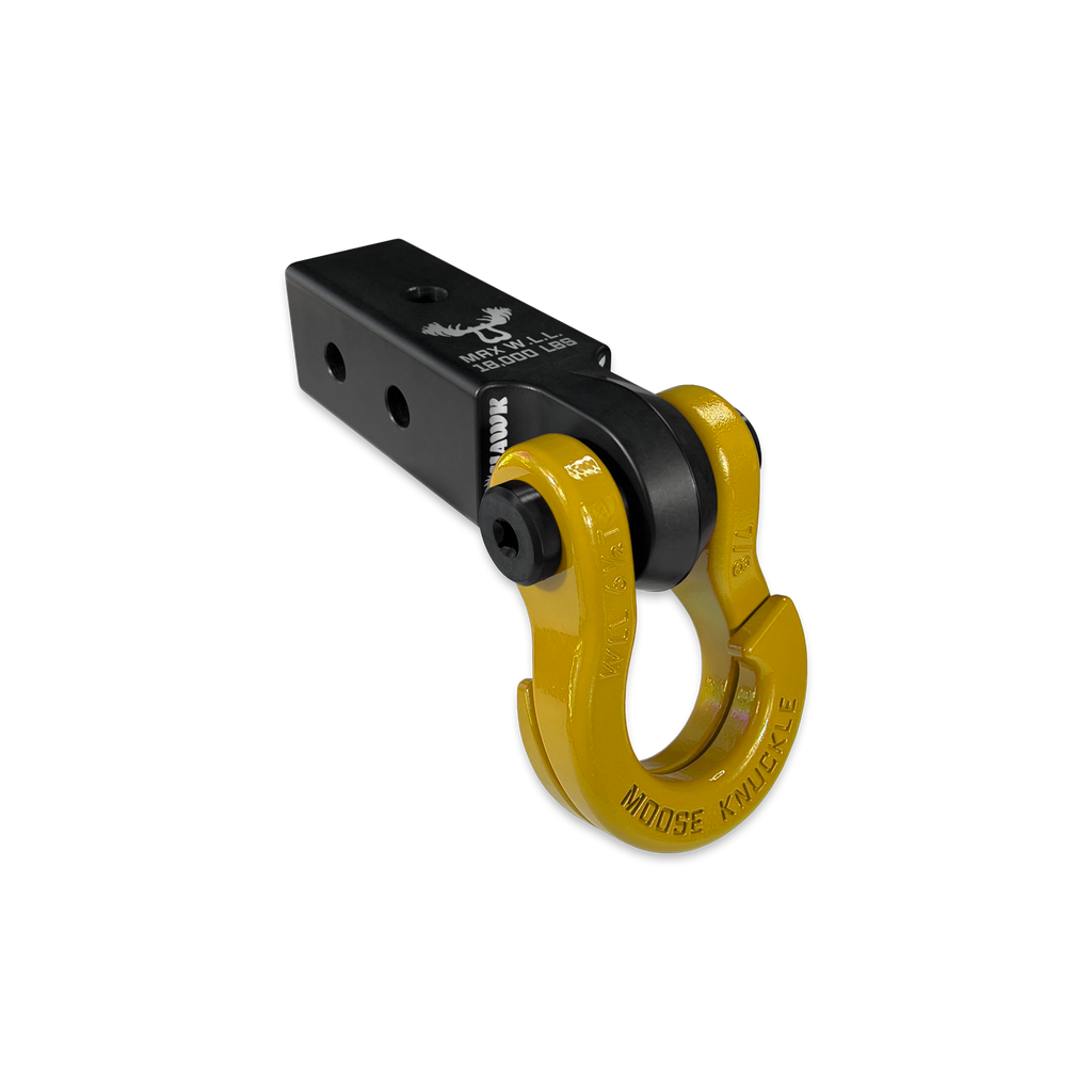 Jowl 7/8 Split Shackle and Mohawk 2.5 Receiver Combo Black Lung / Detonator Yellow Moose Knuckle Offroad