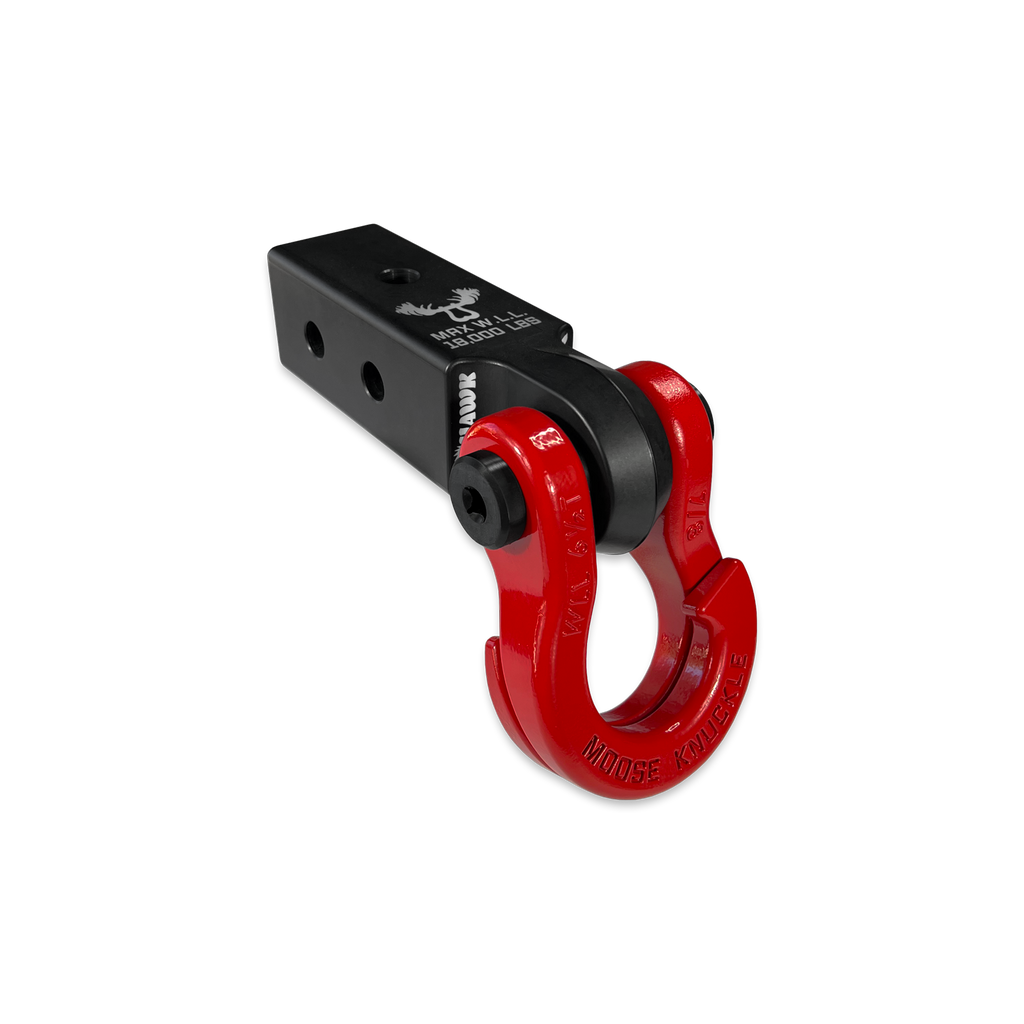 Jowl 7/8 Split Shackle and Mohawk 2.5 Receiver Combo Black Lung / Flame Red Moose Knuckle Offroad