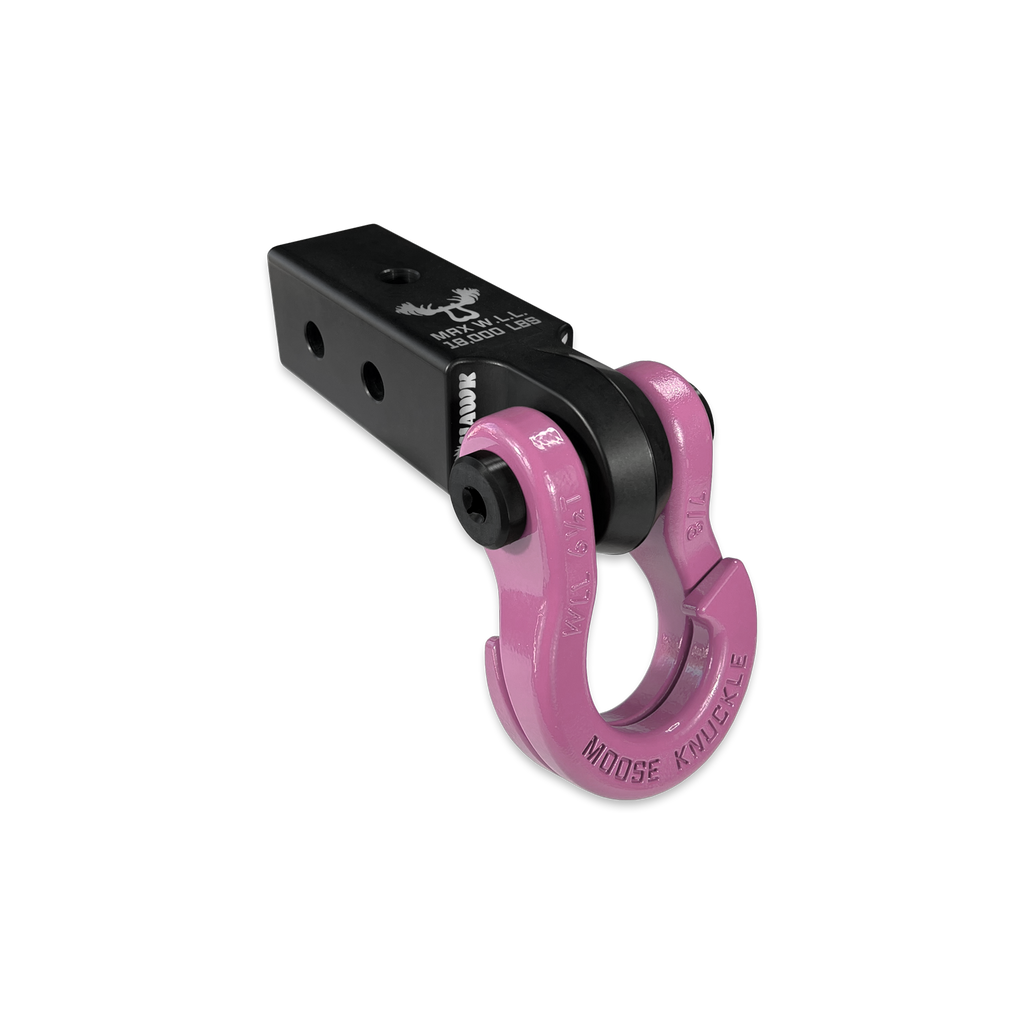Jowl 7/8 Split Shackle and Mohawk 2.5 Receiver Combo Black Lung / Pretty Pink Moose Knuckle Offroad