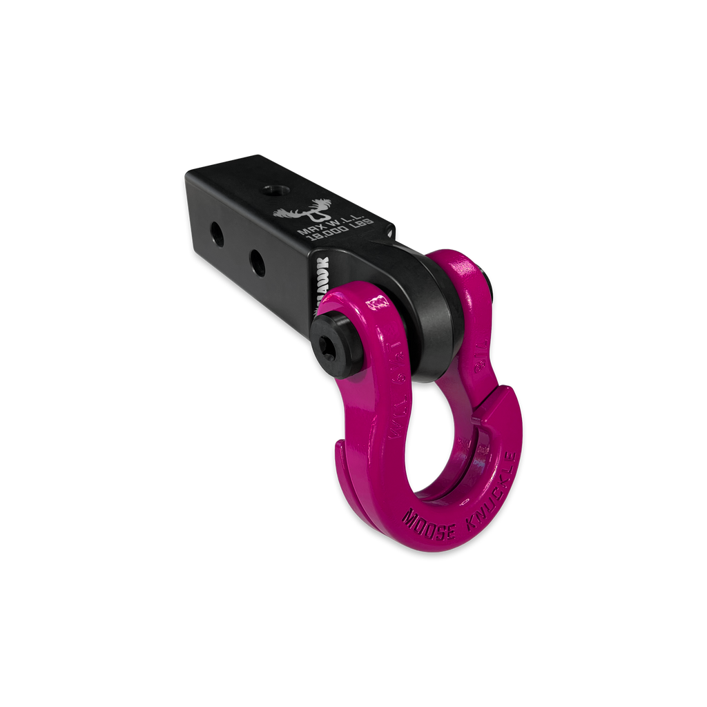 Jowl 7/8 Split Shackle and Mohawk 2.5 Receiver Combo Black Lung / Pogo Pink Moose Knuckle Offroad