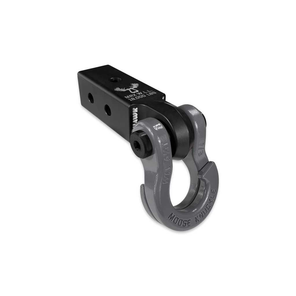 Jowl 7/8 Split Shackle and Mohawk 2.5 Receiver Combo Black Lung / Gun Gray Moose Knuckle Offroad