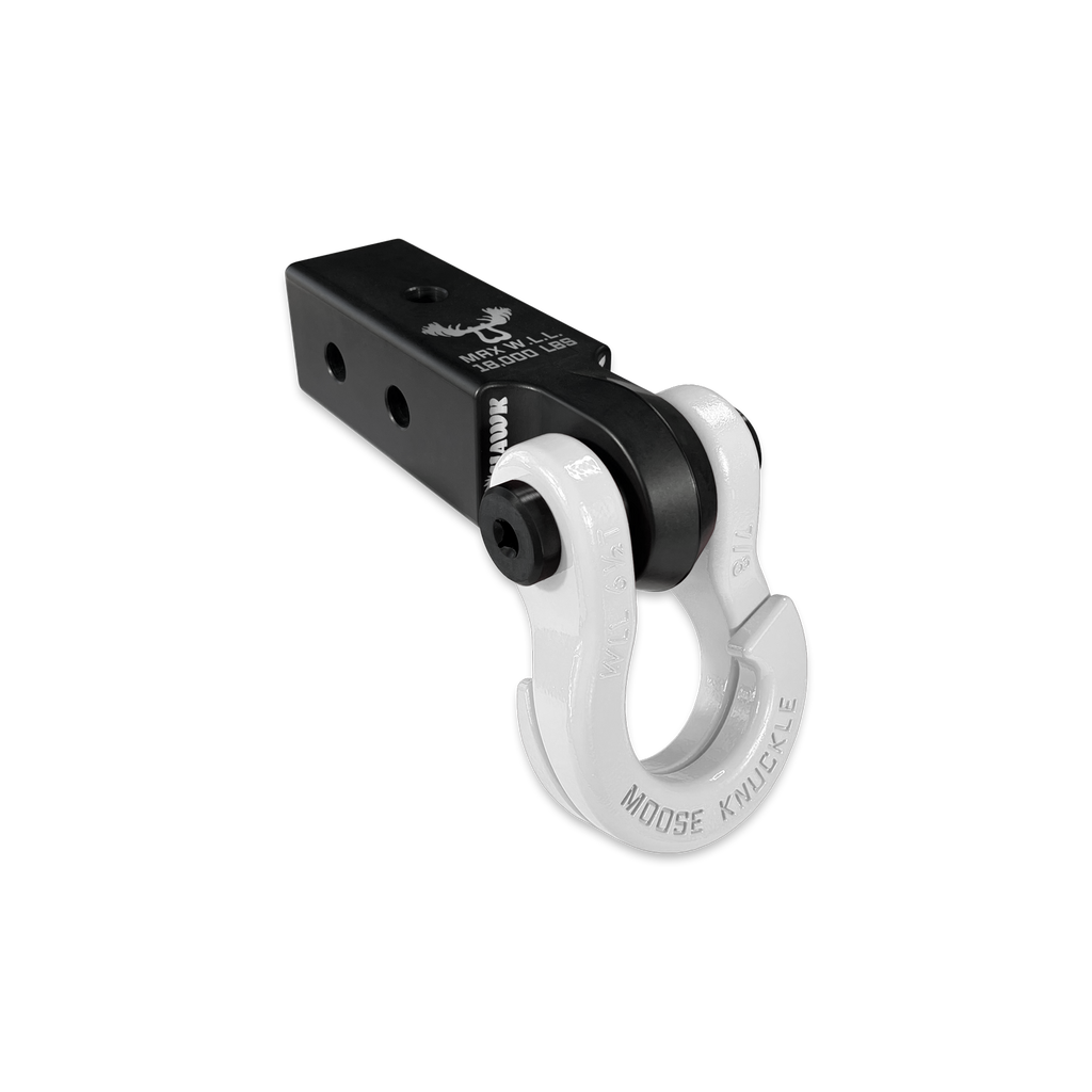 Jowl 7/8 Split Shackle and Mohawk 2.5 Receiver Combo Black Lung / Pure White Moose Knuckle Offroad