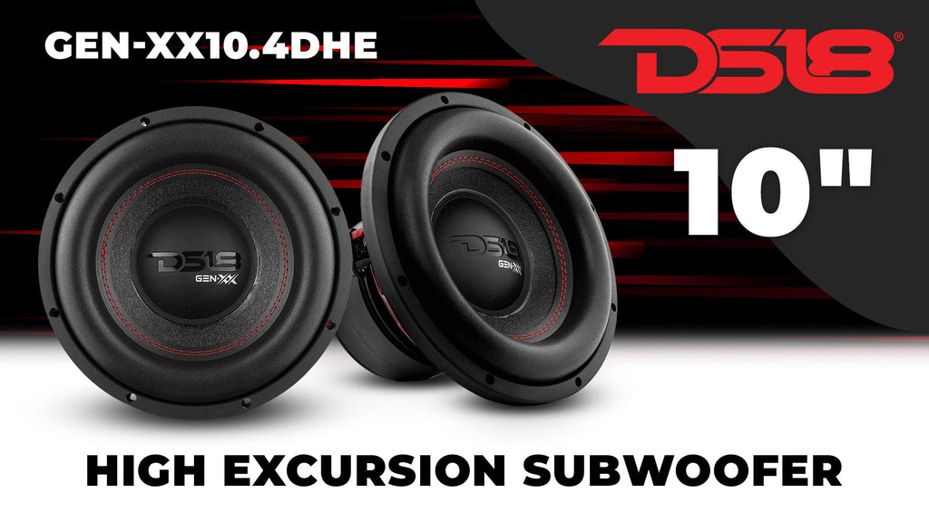 GEN-XX 10" High Excursion Subwoofer Double Stacked Magnets 500 Watts Rms DVC  4-Ohm