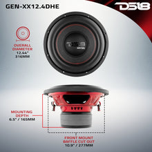 Load image into Gallery viewer, GEN-XX 12" High Excursion Subwoofer Double Stacked Magnets 600 Watts Rms DVC  4-Ohm