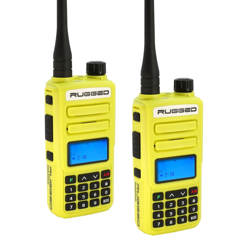 Rugged Radios Handheld Radios Safety Yellow 2 PACK - Rugged GMR2 PLUS - GMRS / FRS Two Way Handheld Radios