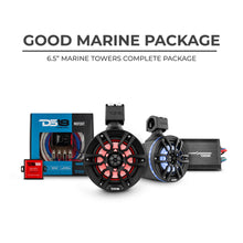 Load image into Gallery viewer, DS18 Good Marine Stereo Package  2 x 6.5” Speaker Tower| 1 x 2 Ch Amplifier | 1 x MOFCKIT4 and 1 x LED-BTC
