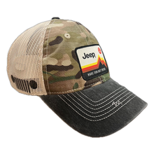 Load image into Gallery viewer, Hat - Jeep Have Fun Out There Patch Garment Washed Trucker