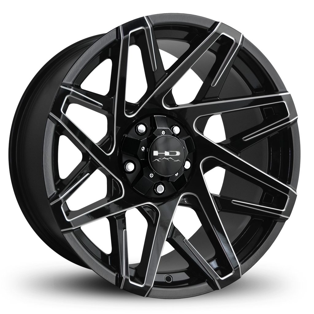 HD Offroad Canyon 20x9 +0 5x139.7/5x150mm 110.1mm Gloss Black/Milled Edge