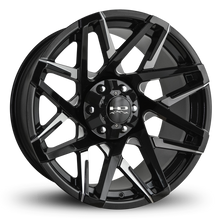 Load image into Gallery viewer, HD Offroad Canyon 20x10 -25 5x127/5x139.7mm 78.1mm Gloss Black/Milled Face