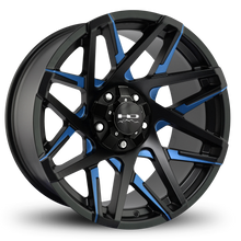 Load image into Gallery viewer, HD Offroad Canyon 20x10 -25 5x127/5x139.7mm 78.1mm Satin Blue&amp;BK/Milled Face
