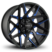 Load image into Gallery viewer, HD Offroad Canyon 20x10 -25 6x135/6x139.7mm 106.2mm Satin Blue&amp;BK/Milled Face