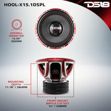 Load image into Gallery viewer, HOOLIGAN X 15" SPL Subwoofer 4000 Watts Rms 4" DVC 1-Ohm