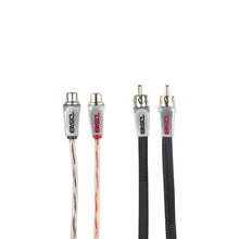 Load image into Gallery viewer, Level 3 RCA 100% Copper OFC Y Connector 2 FEMALE  to 1 MALE -  BLACK / RED Kit