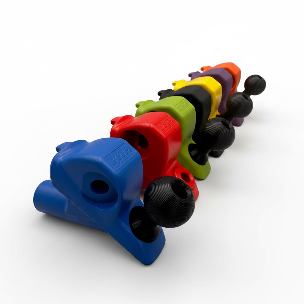 CMM Offroad replacement mirror mounts in several colors — available from Offroad Trading Company