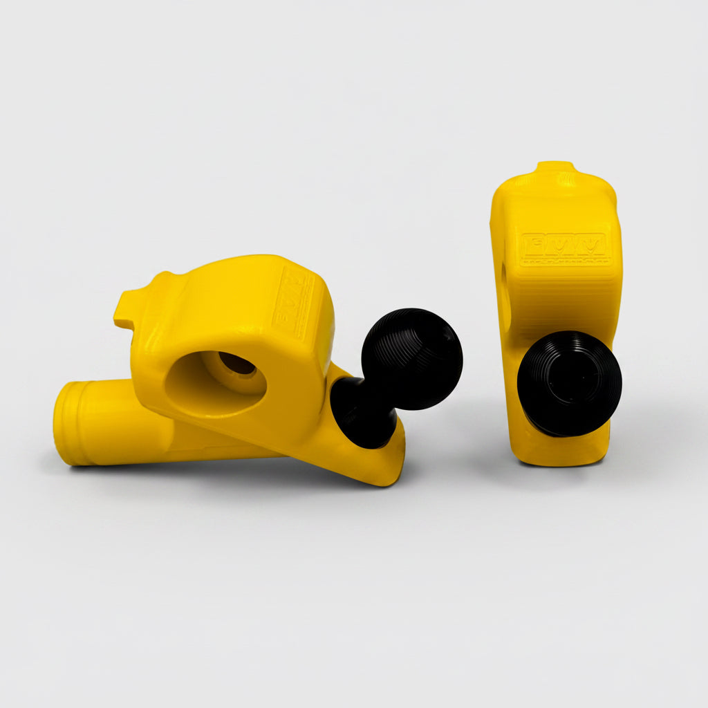 CMM Offroad yellow replacement mirror mount pair — available from Offroad Trading Company