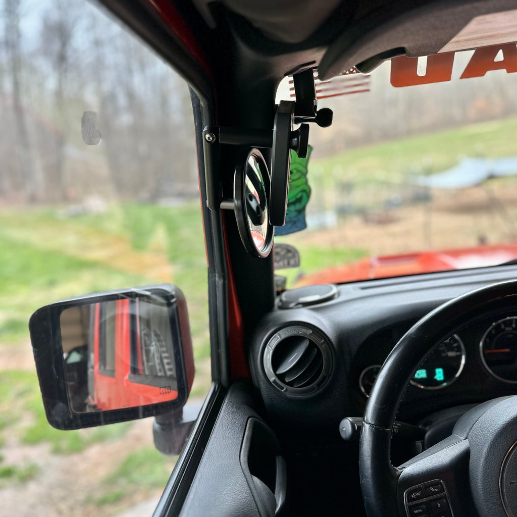 CMM Offroad Mirrors 6" Full Mirror Set CMM Offroad Jeep 6inch Breakaway Side Mirrors