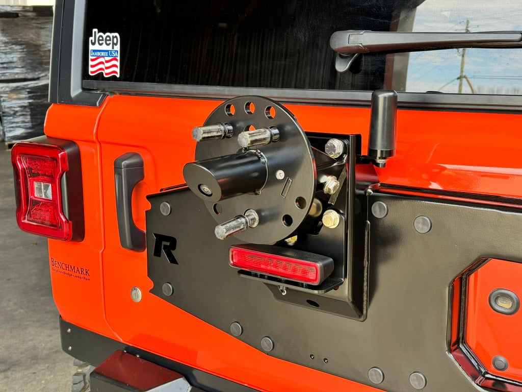 Rusty's Off Road Products Rusty's Tire Carrier - 2018 and Later JL Wrangler
