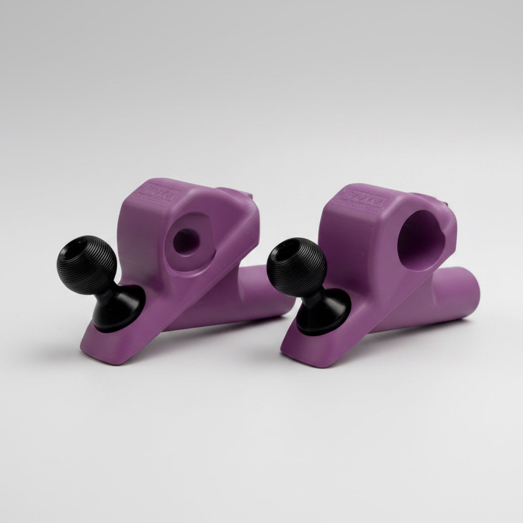 CMM Offroad purple replacement mirror mount pair — available from Offroad Trading Company