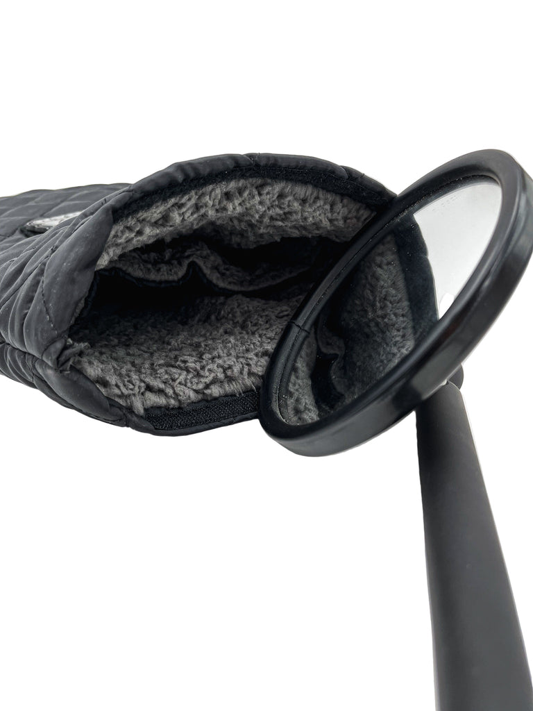 CMM Offroad mirror partially inserted in padded storage bag — available from Offroad Trading Company