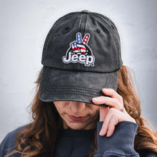 Load image into Gallery viewer, Hat - Jeep Wave USA Chino Twill Patch Hat - Washed Black