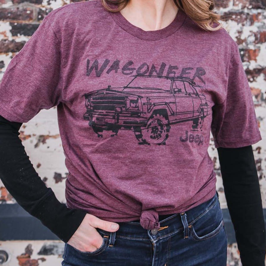 Mens T-Shirt Jeep® Wagoneer - LDD Series - Triblend Burgundy