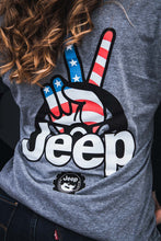 Load image into Gallery viewer, Ladies V-Neck Jeep® Wave USA - Graphite Heather