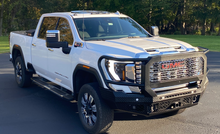 Load image into Gallery viewer, FT Front Bumper Extreme For 2024-2026 Sierra 2500/3500 HD Sensor Cutouts Fog Cutouts Receiver With Mesh Grill With Camera Harness Gloss Black Powdercoat Bodyguard Bumpers