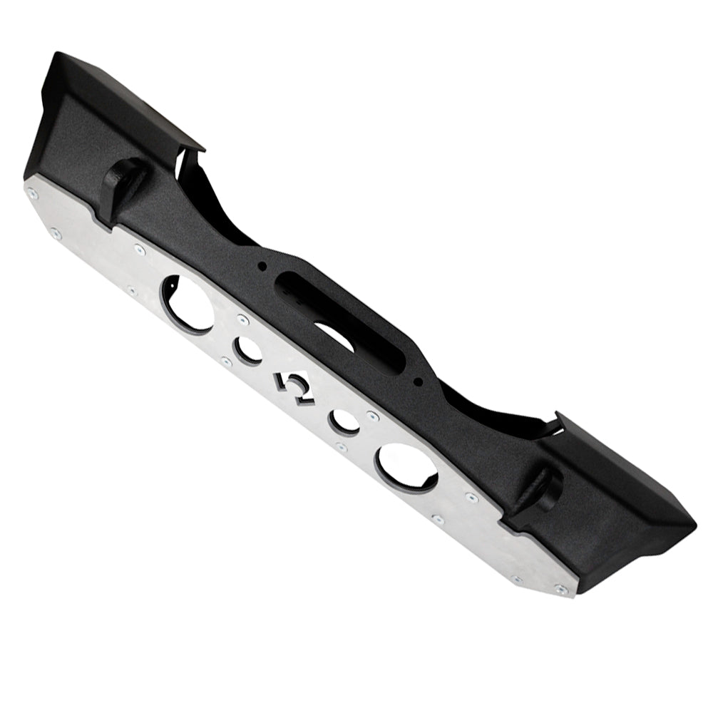 Artec Industries Front Bumpers Powdercoat Nighthawk Front Bumper with Aluminum Skid for JK, JL, and JT - Black Powdercoat Artec Industries - JJ8015