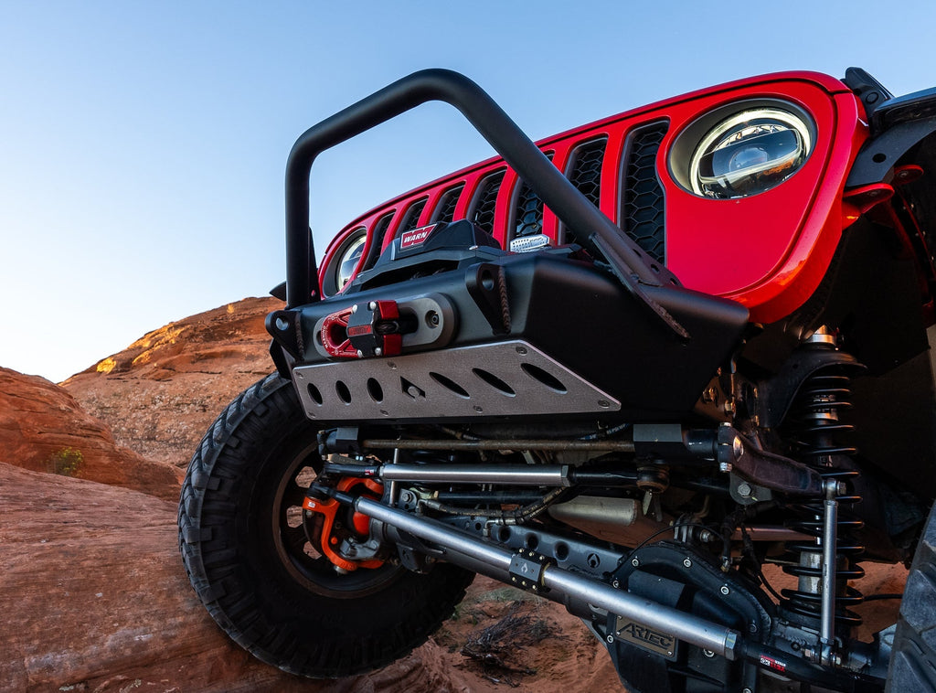 Artec Industries Front Bumpers 07-Up Jeep Wranger/Gladiator High Clearance Front Bumper With Hoop Raw Steel - JJ8022