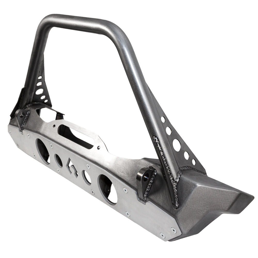 Artec Industries Front Bumpers Bare Steel Nighthawk Mid-tube Stinger Front Bumper with Aluminum Skid for JK, JL, and JT - Bare Steel Artec Industries - JJ8030