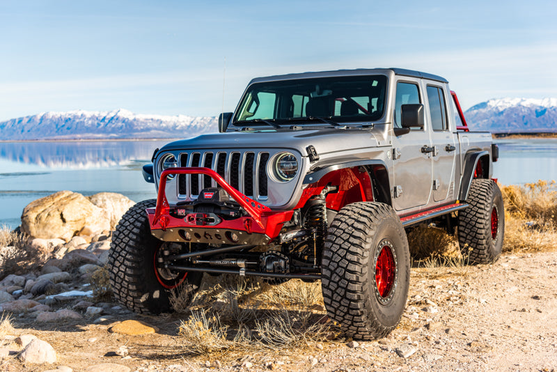 Artec Industries Front Bumpers Bare Steel Nighthawk Mid-tube Stinger Front Bumper with Aluminum Skid for JK, JL, and JT - Bare Steel Artec Industries - JJ8030