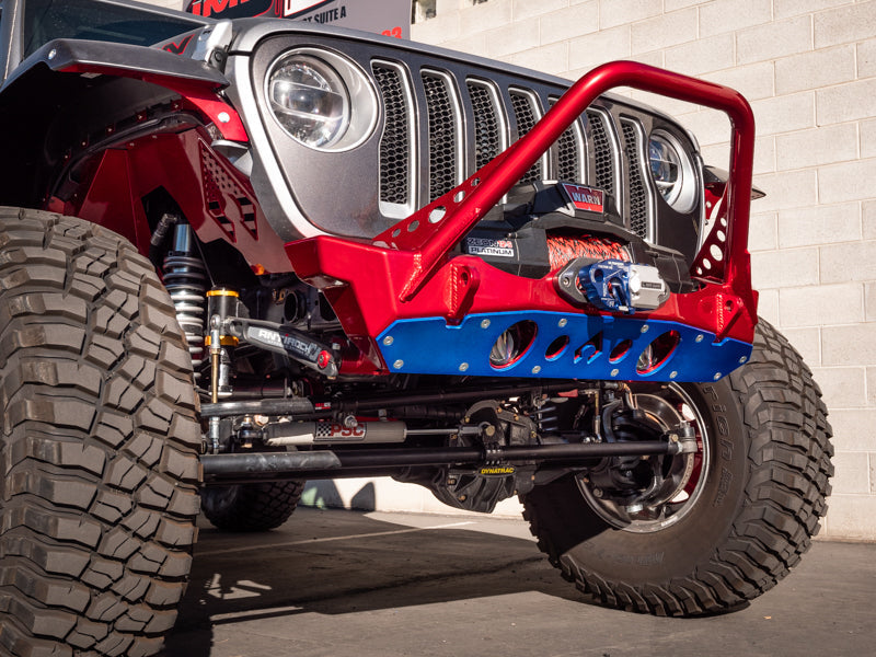 Artec Industries Front Bumpers Powdercoat Nighthawk Mid-tube Stinger Front Bumper with Aluminum Skid for JK, JL, and JT - Black Powdercoat Artec Industries - JJ8045