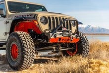 Load image into Gallery viewer, Artec Industries Front Bumpers Powdercoat Nighthawk Mid-tube Stinger Front Bumper with Aluminum Skid for JK, JL, and JT - Black Powdercoat Artec Industries - JJ8045
