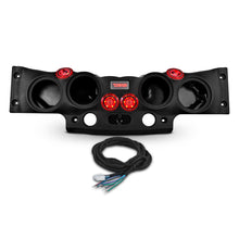 Load image into Gallery viewer, Jeep JK/JKU Overhead Sound Bar System Fits 4 X 8" Speakers (Not included) 4 X Tweeters PRO-TW4L and 2 X Drivers PRO-DRNSC1.5 and Harness Included- Black