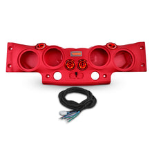 Load image into Gallery viewer, Jeep JK/JKU Overhead Sound Bar System Fits 4 X 8" Speakers (Not included) 4 X Tweeters PRO-TW4L and 2 X Drivers PRO-DRNSC1.5 and Harness Included- Red