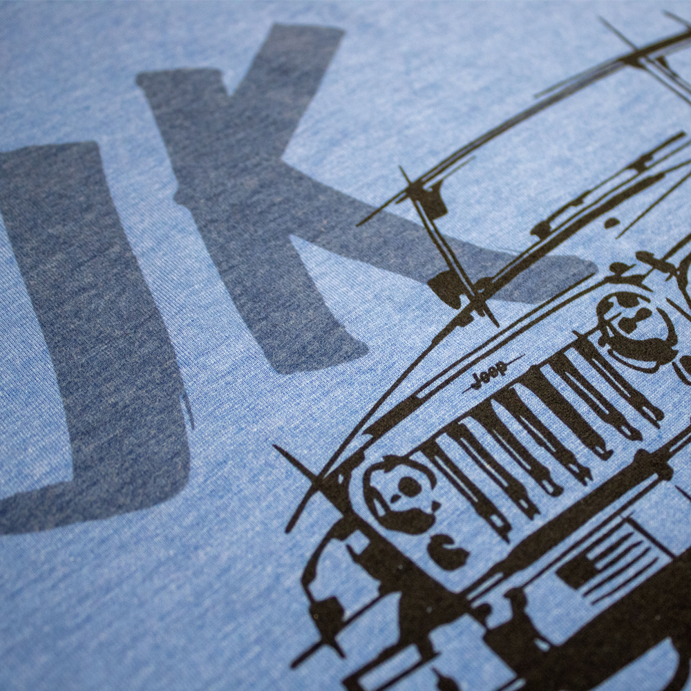 Mens T-Shirt Jeep® JK Wrangler - LDD Series - Triblend Lake Blue