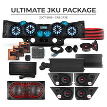 Load image into Gallery viewer, Jeep JKU 2007-2018 Ultimate Package – Loaded Sound Bar, Door Panels, Tailgate Subwoofers &amp; Amplifiers