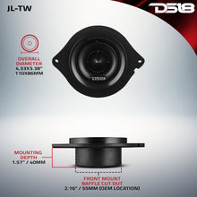 Load image into Gallery viewer, 2.7" OEM Bullet Tweeter Replacement Upgraded For Jeep JL/JLU/JT 100 Watts RMS 4-Ohm 1" VC