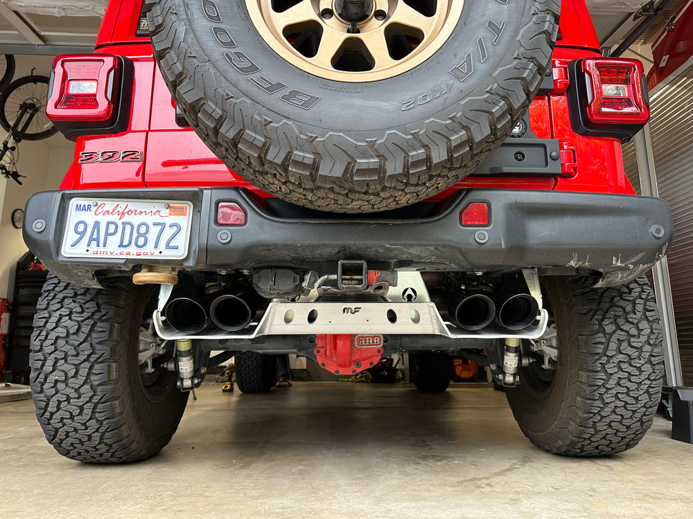 Artec Industries Muffler Skid Plate JLU Magnaflow Muffler and Tip Skid - 4 Door 392 Hemi Aluminum Artec Industries - JL4120