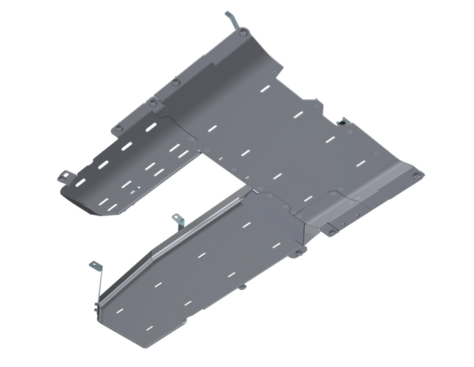 Artec Industries Transfer Skid Plate Armor JLU T-Case/Fuel Skid/ DPF Only -  4 Door 3.0L Diesel Aluminum Artec Industries - JL4199