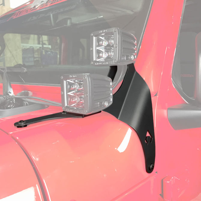 Artec Industries A Pillar Light Mount JL A-Pillar Dual LED Cube Light Mount - JL 392 / JT Mojave Artec Industries - JL5612
