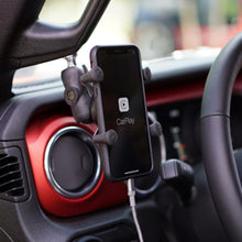 Load image into Gallery viewer, CMM Offroad JL black / 1" Ball Mount + Ram Mount with X-Grip XL JL/JLU  A-Pillar Ball Mount Solution