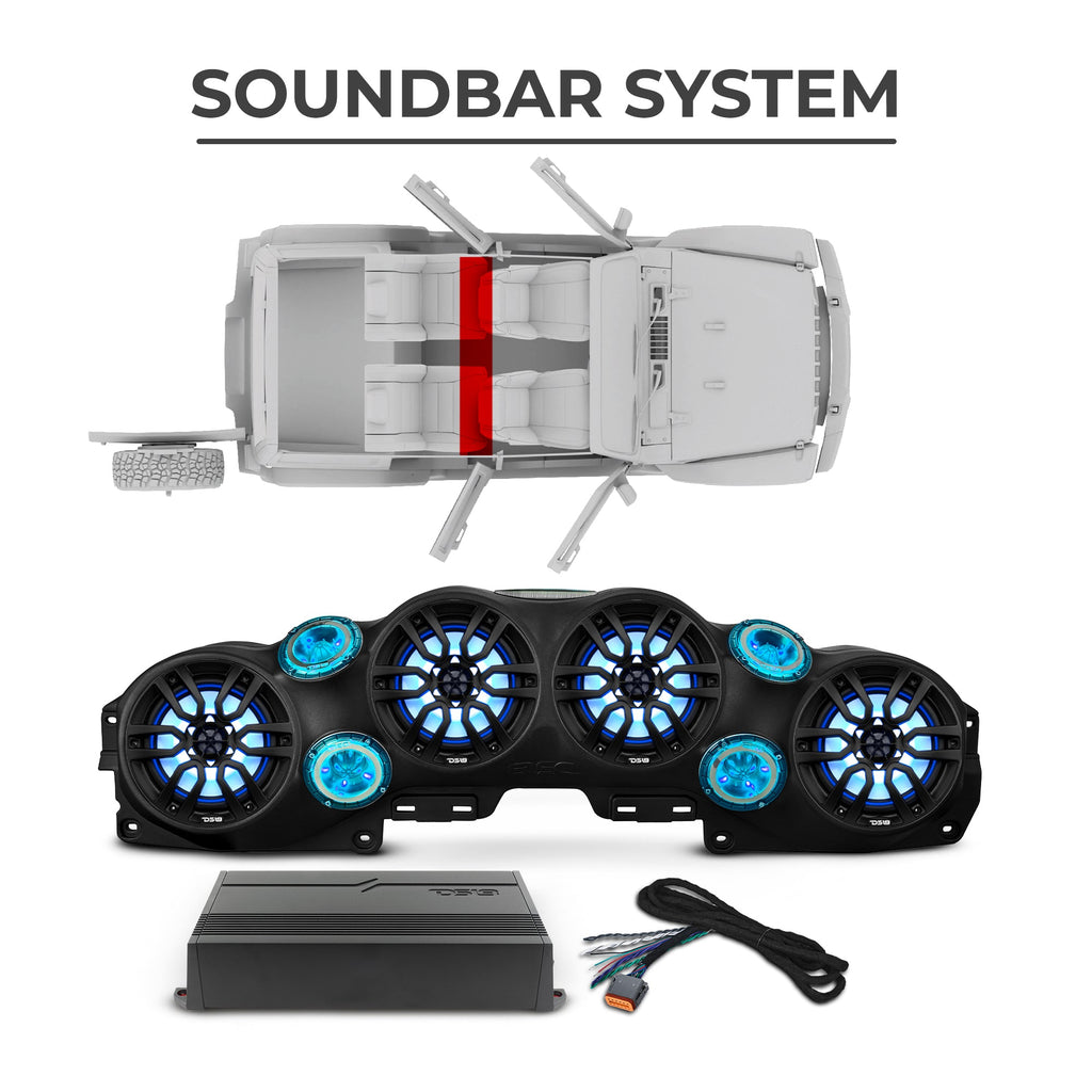 Jeep JLU 2018–2023 Ultimate Package – Loaded Sound Bar, Door Panels, Subwoofers & Amplifiers