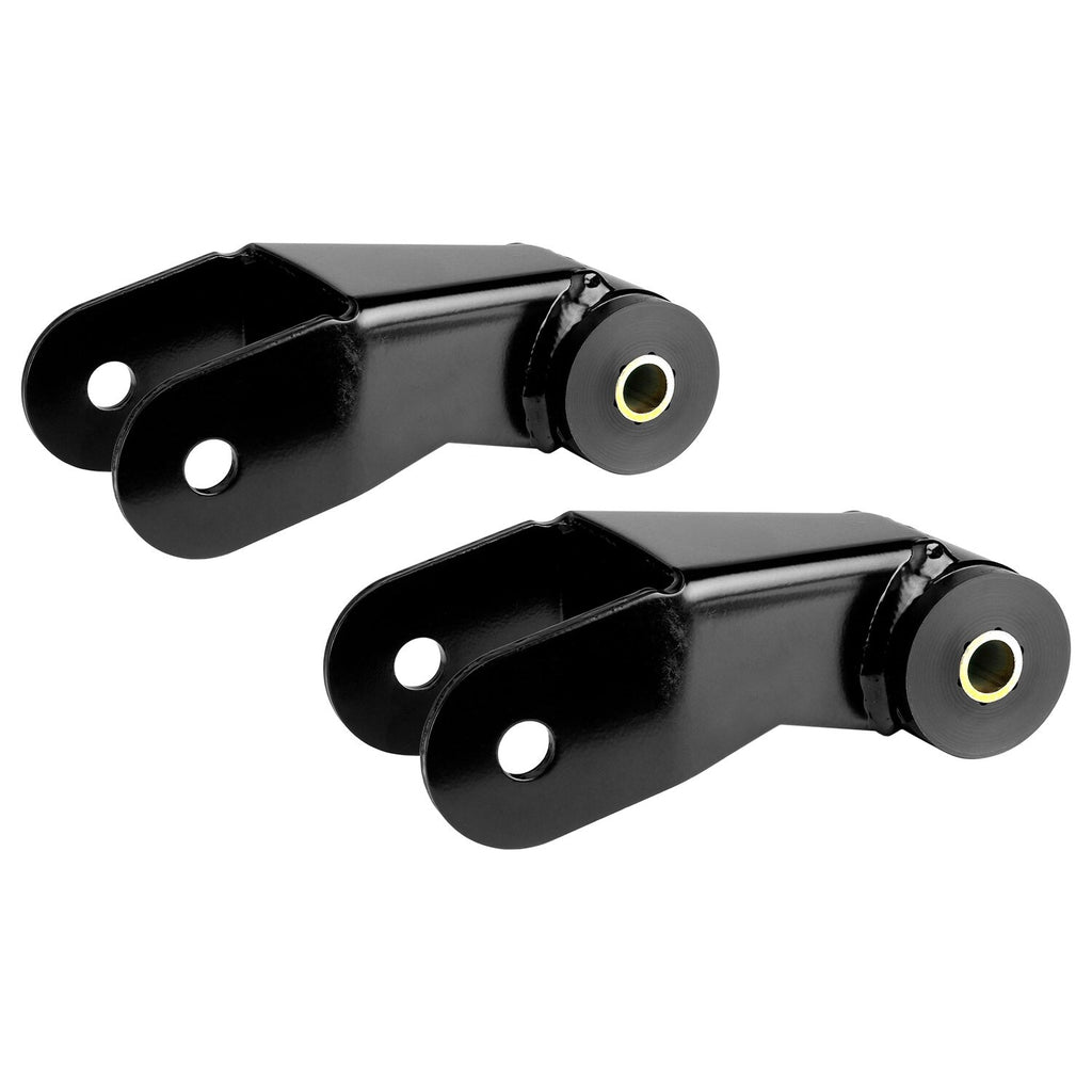 XJ Cherokee Boomerang Leaf Spring Shackles 5in Incl. Urethane Bushings and Hardware RockJock 4X4
