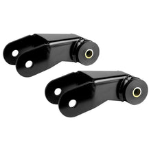 Load image into Gallery viewer, XJ Cherokee Boomerang Leaf Spring Shackles 5in Incl. Urethane Bushings and Hardware RockJock 4X4