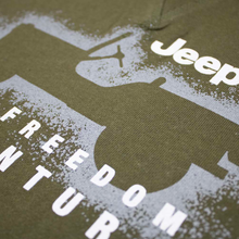 Load image into Gallery viewer, Mens Jeep® Freedom Adventure Crew Neck French Terry Sweatshirt - Heather Military Green