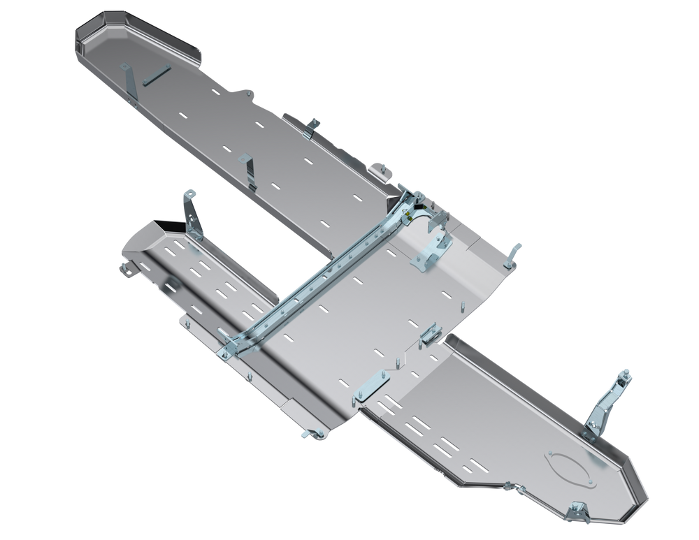 Artec Industries Transfer Skid Plate Armor JT Gladiator Full Bellypan With Oil Door - 3.0L Diesel Aluminum Artec Industries - JT4135