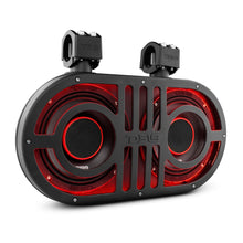 Load image into Gallery viewer, Dual 8" Marine and Powersports PRO Roll Cage Sound Bar System with Built in LED RGB Lights 500 Watts Rms ( 2 x PRO-HY8.4B Included)