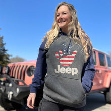 Load image into Gallery viewer, JEDCo Hoodie Sweatshirt Jeep - American Wave Raglan Hoodie