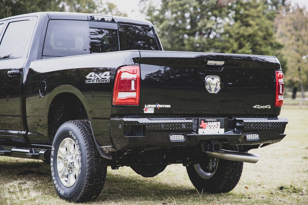 FT Rear Bumper For 2019-2026 Ram 2500/3500 HD Sensor Cutouts Gloss Black Powdercoat Bodyguard Bumpers